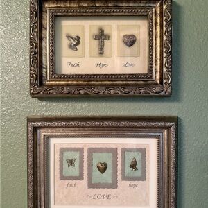 Elegant Bronze Framed Wall Art Set